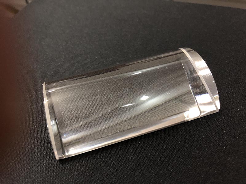 Convex cylindrical Borosilicate glass lens